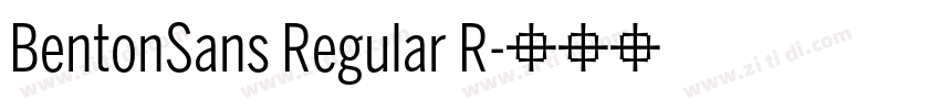 BentonSans Regular R字体转换